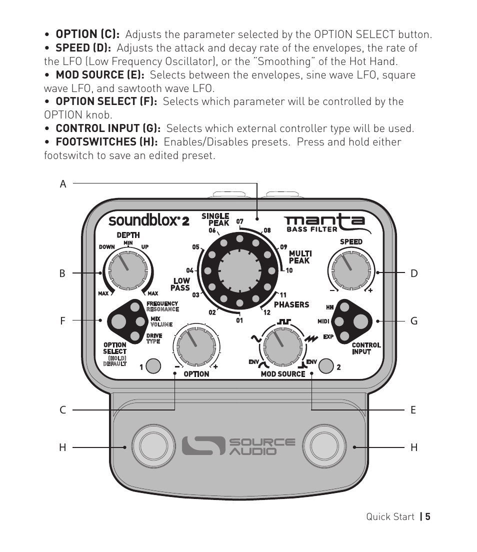 Manta pg5, Option (c) | Source Audio Soundblox 2 Manta Bass Filter User Manual | Page 5 / 28
