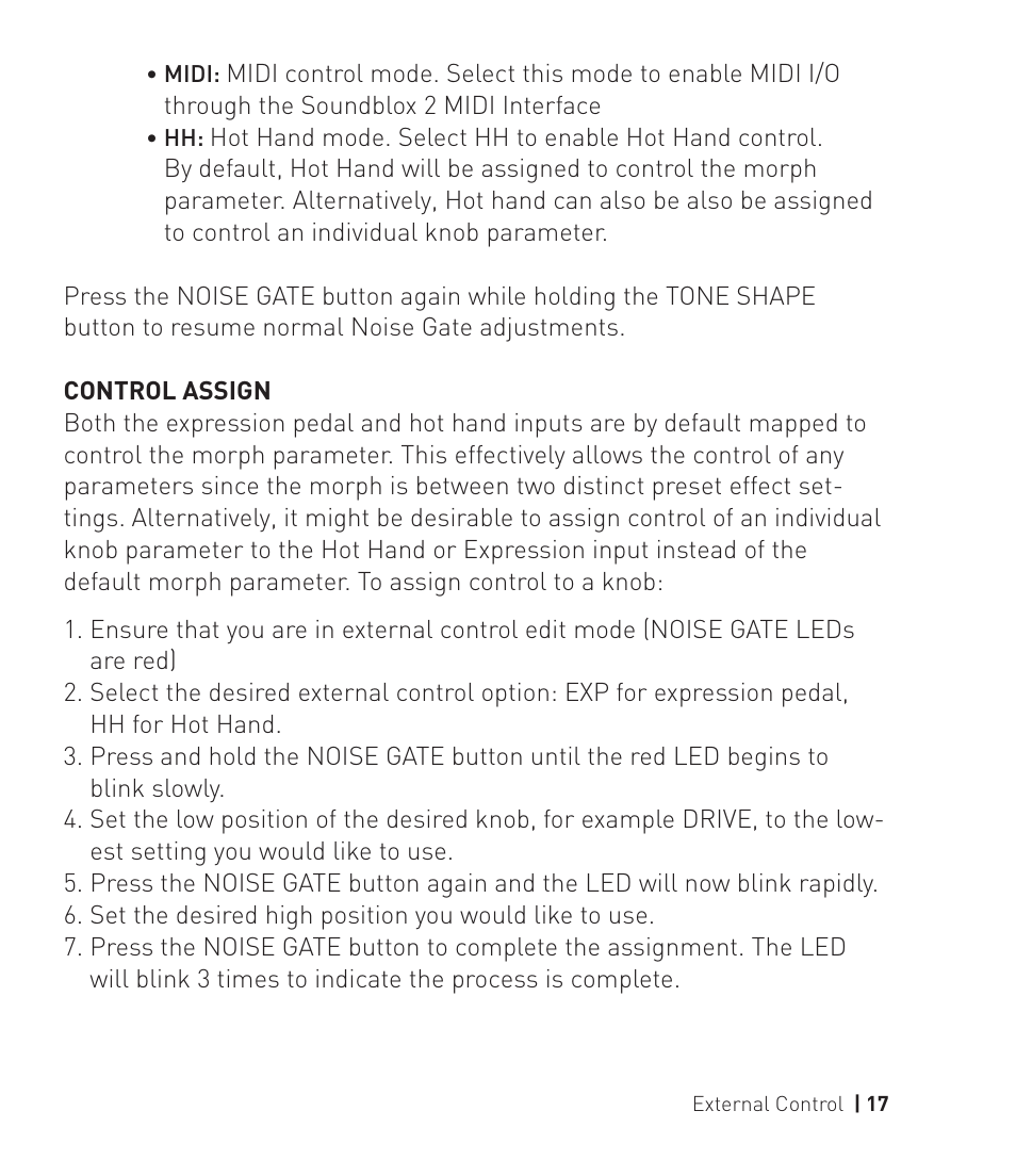 Source Audio Soundblox 2 OFD Bass microModeler User Manual | Page 17 / 24