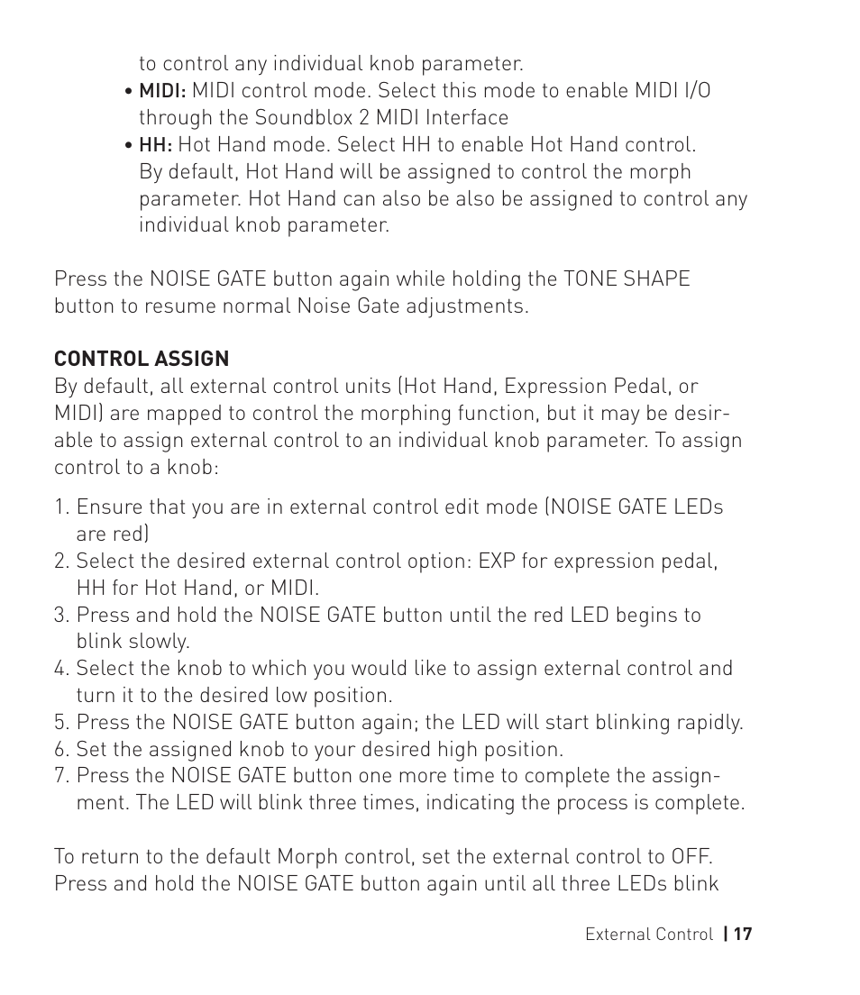 Source Audio Soundblox 2 OFD Guitar microModeler User Manual | Page 17 / 24