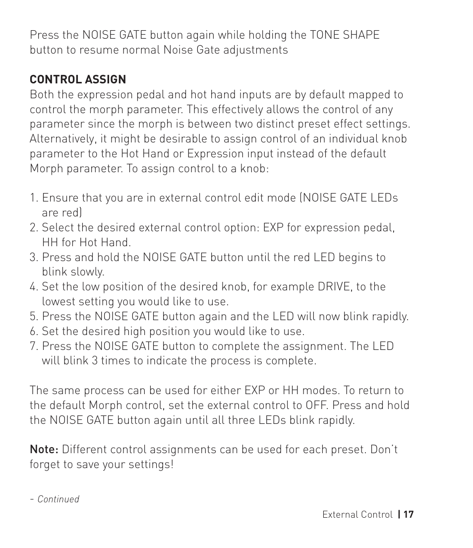 Source Audio Soundblox 2 Multiwave Bass Distortion User Manual | Page 17 / 24