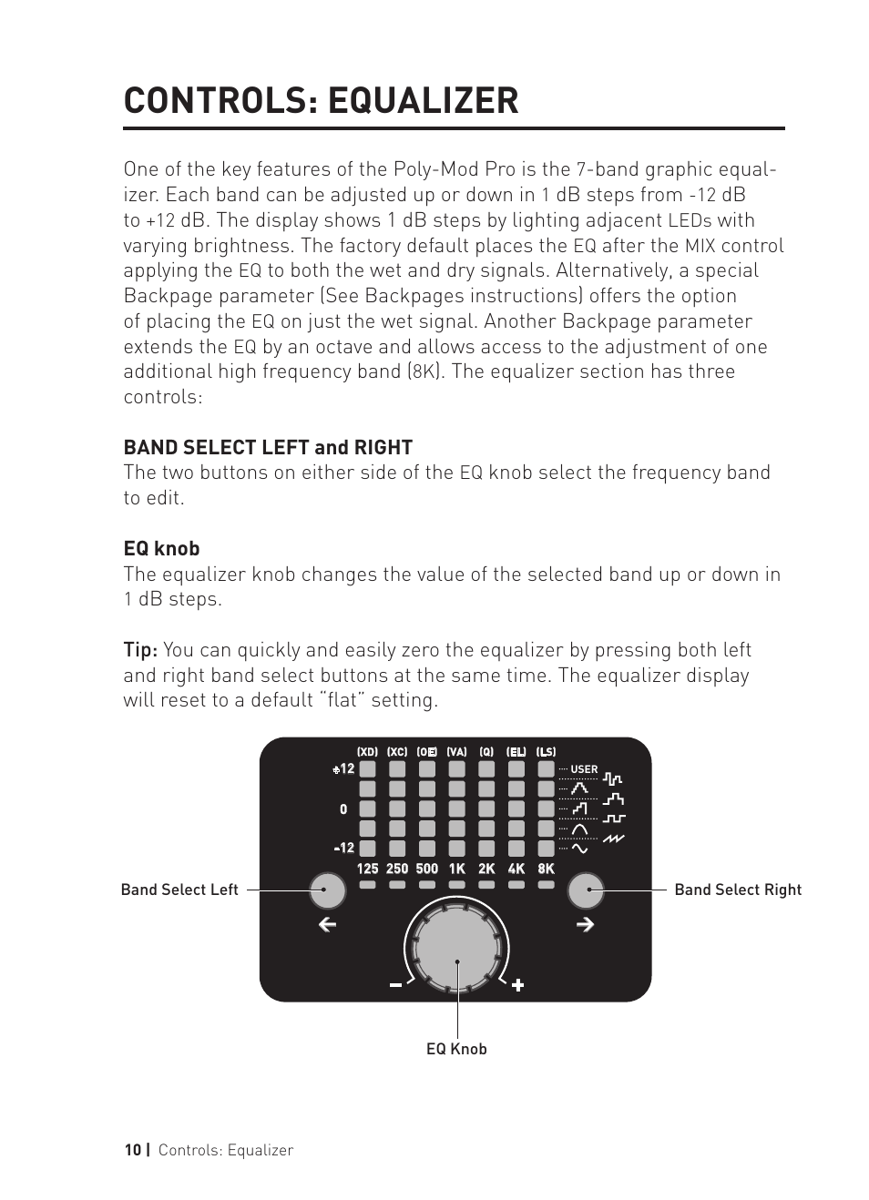 Controls: equalizer | Source Audio Soundblox Pro Poly-Mod Filter User Manual | Page 10 / 28
