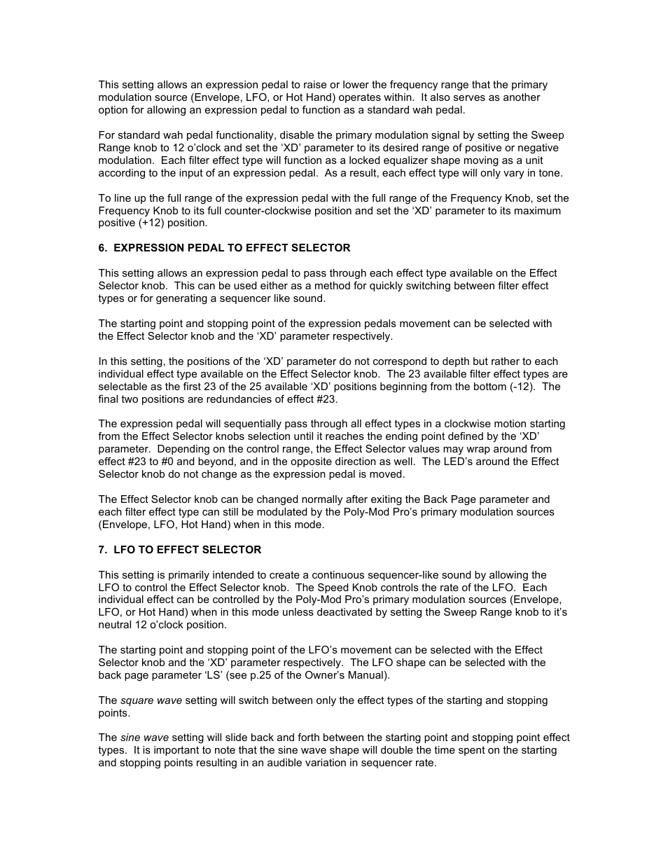 Source Audio Soundblox Pro Poly-Mod Filter Control Supplement User Manual | Page 4 / 6