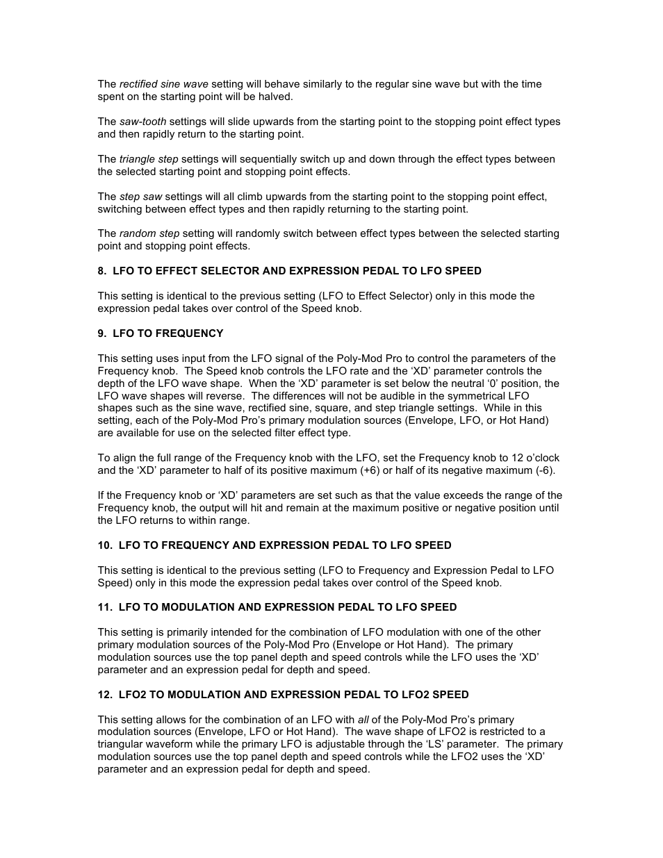 Source Audio Soundblox Pro Poly-Mod Filter Control Supplement User Manual | Page 5 / 6