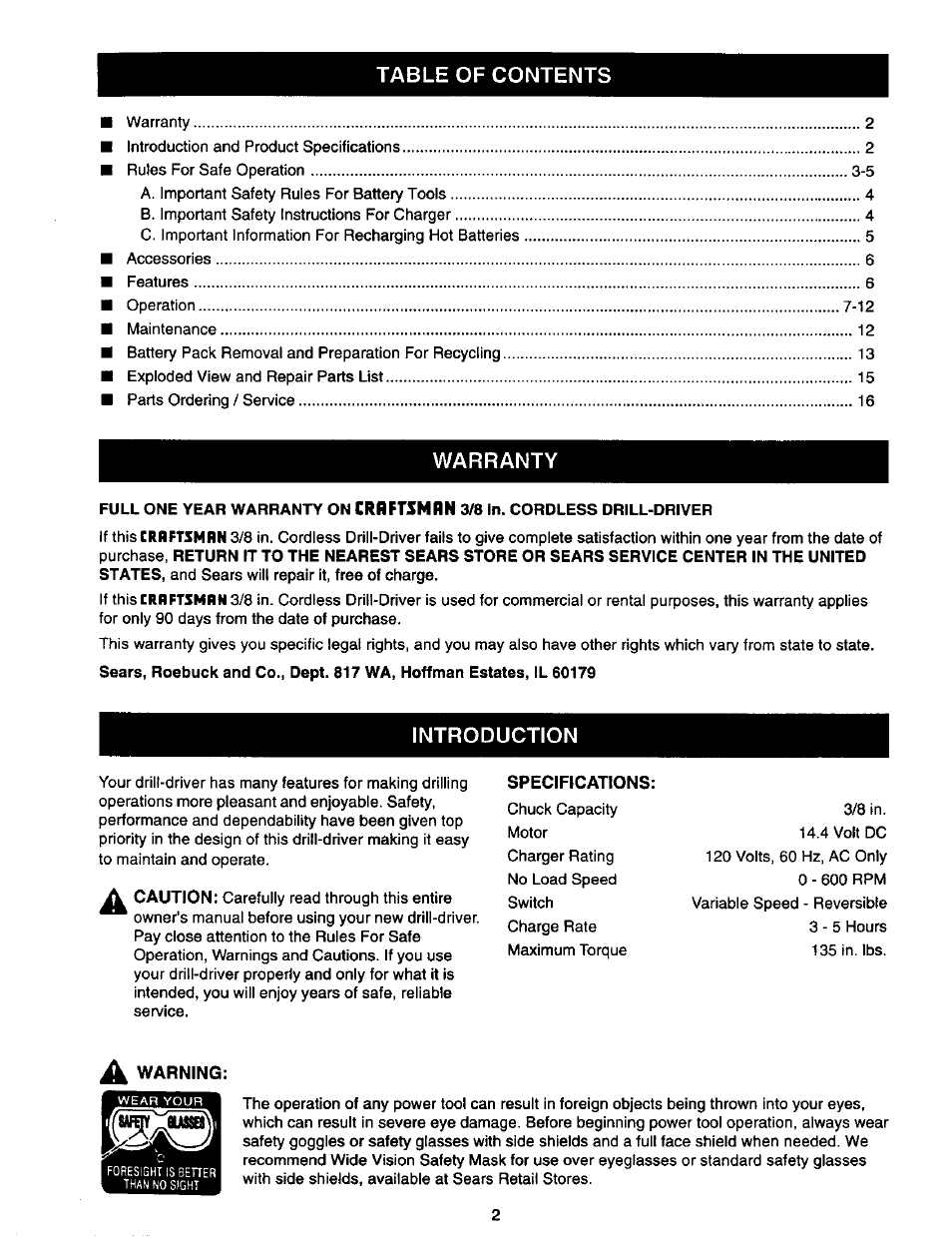 Craftsman 973.111291 User Manual | Page 2 / 16