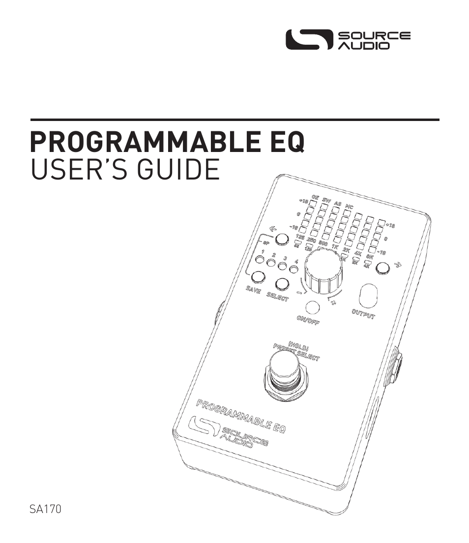 Source Audio Toolblox Programmable EQ User Manual | 12 pages