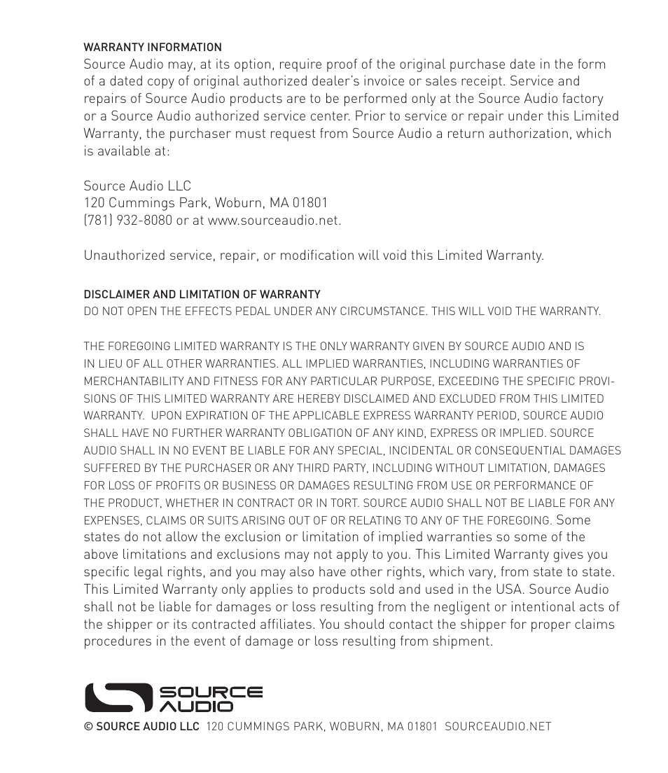 Source Audio Toolblox Programmable EQ User Manual | Page 12 / 12
