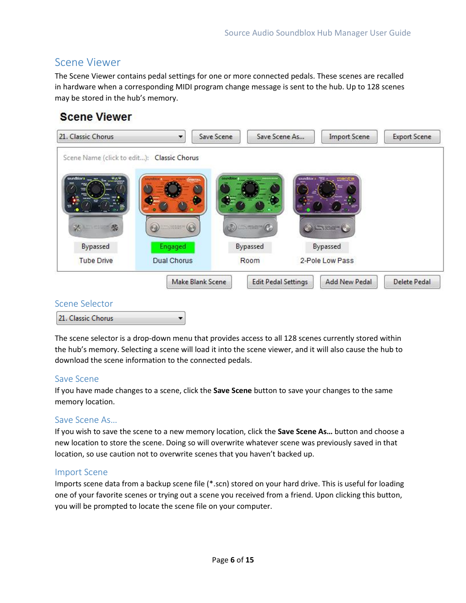 Scene viewer | Source Audio Soundblox Hub Manager User Manual | Page 6 / 15