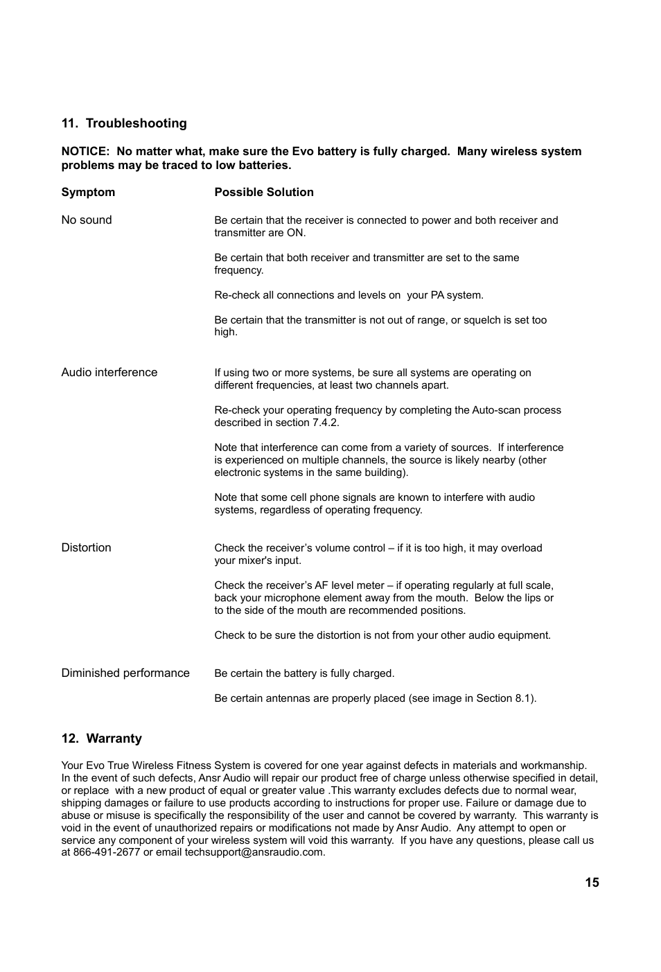 Special Projects Audio Evo User Manual | Page 17 / 18