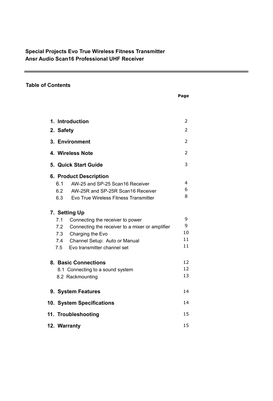 Special Projects Audio Evo User Manual | Page 3 / 18