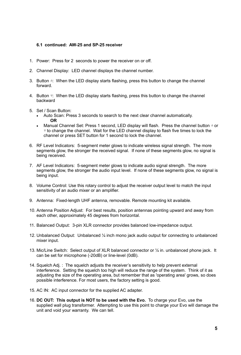 Special Projects Audio Evo User Manual | Page 7 / 18