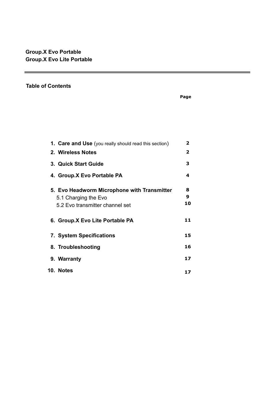 Group.x evo portable, Group.x evo lite portable | Special Projects Audio GXE lite User Manual | Page 3 / 20