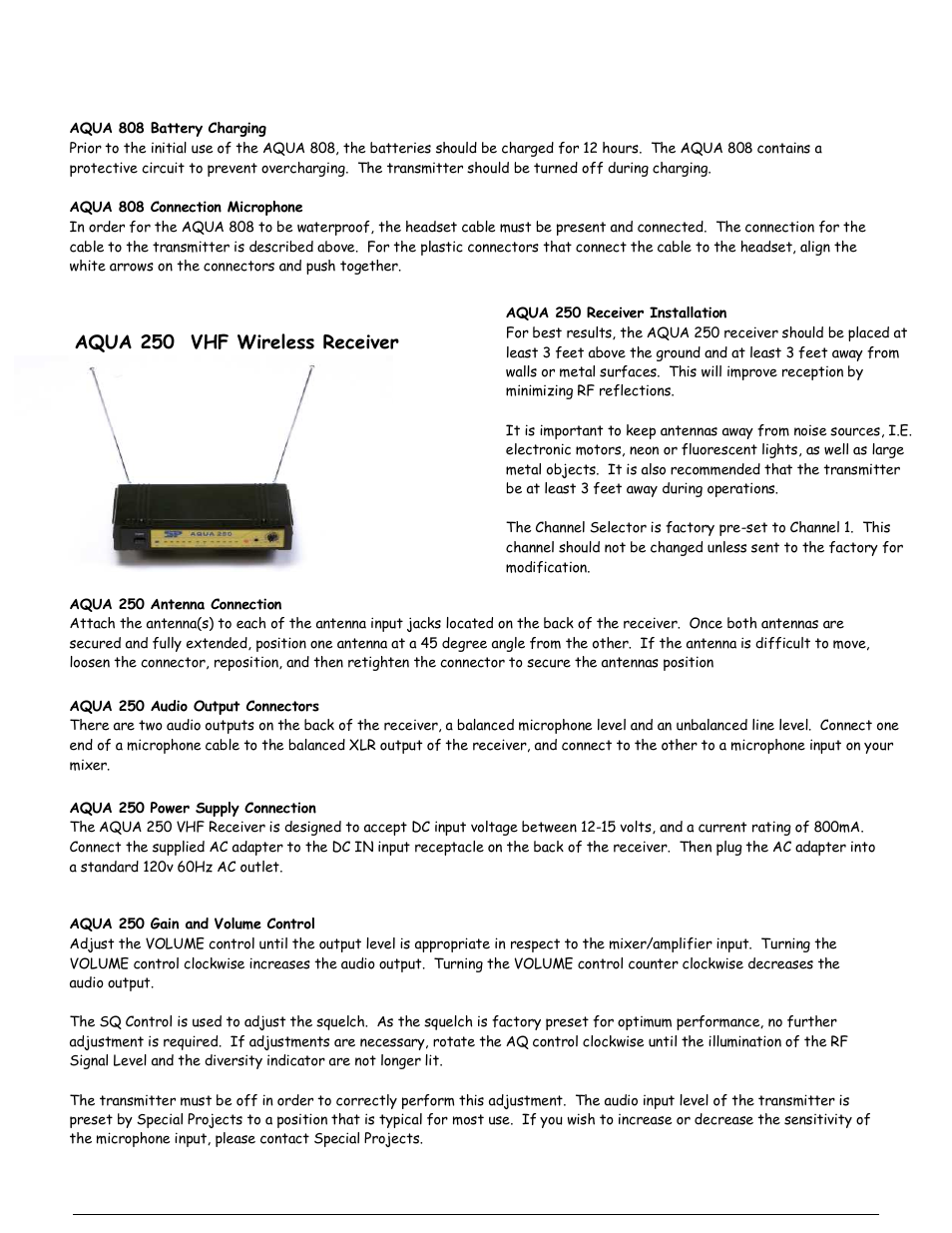 Special Projects Audio Aqua 20/20 Submersible Wireless User Manual | Page 3 / 5
