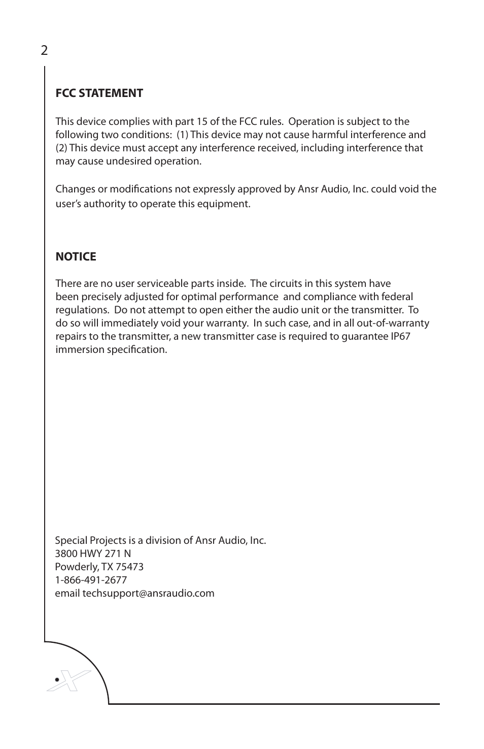 Special Projects Audio Group.X AQUA User Manual | Page 2 / 14