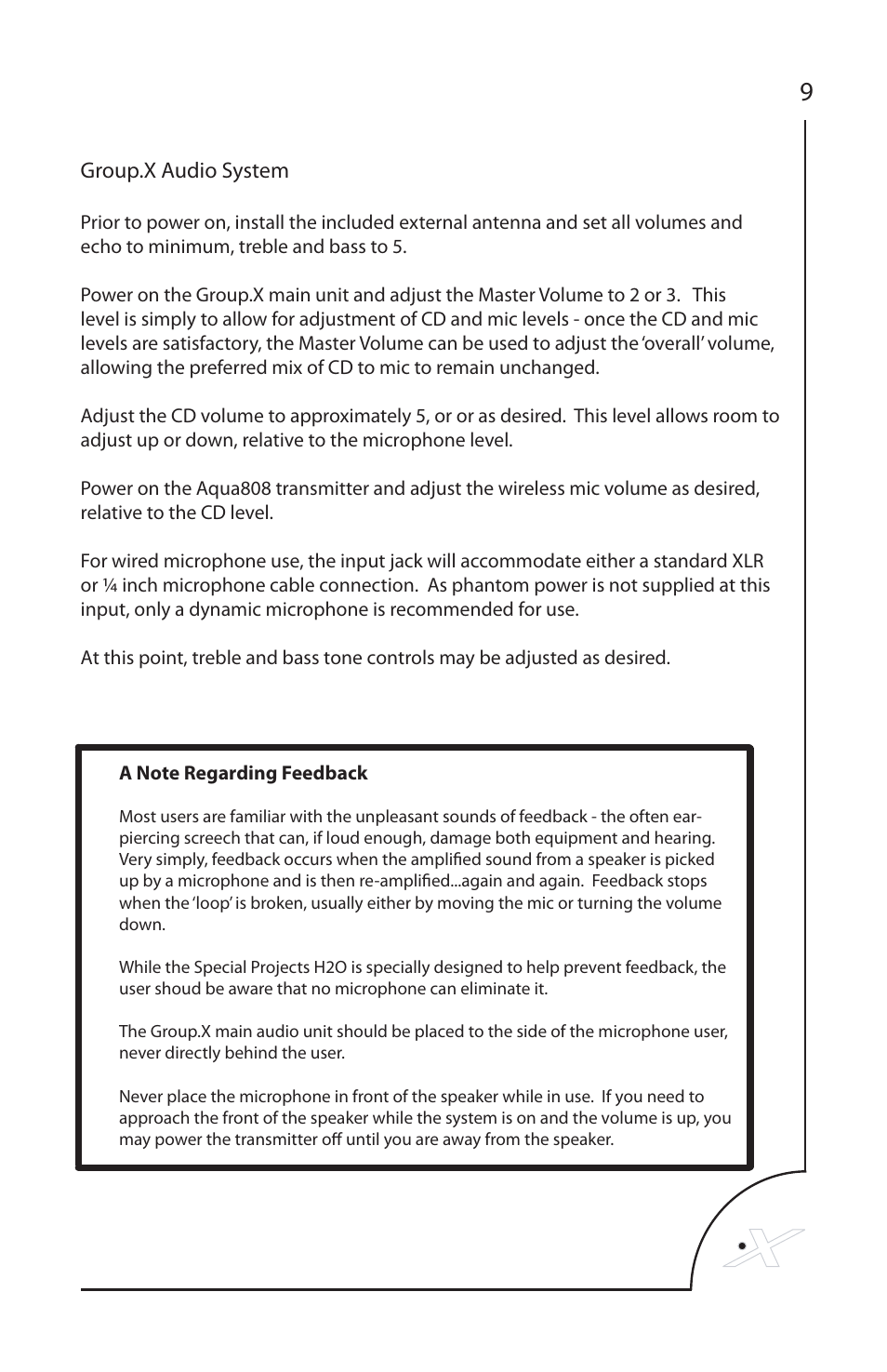 Special Projects Audio Group.X AQUA User Manual | Page 9 / 14