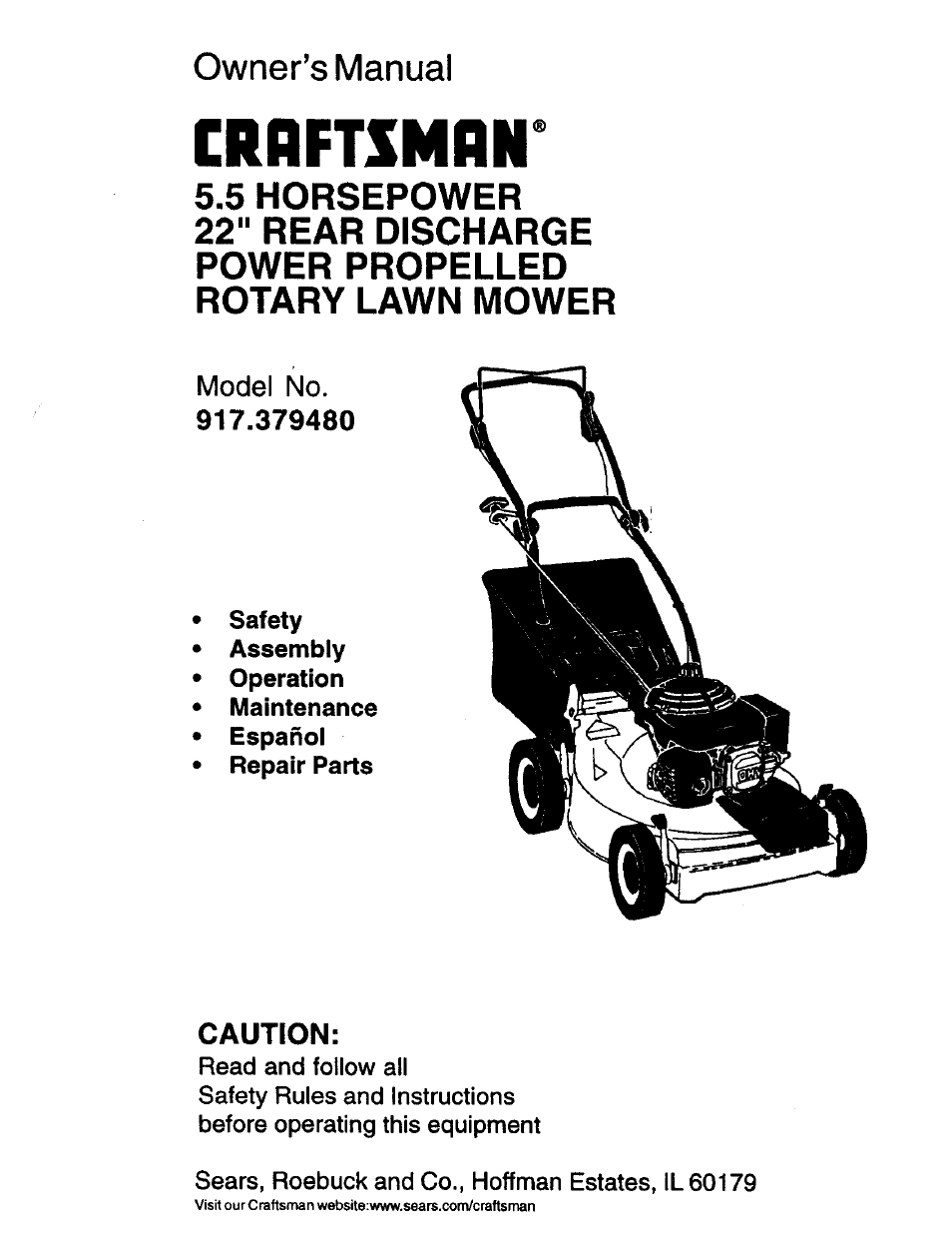 Craftsman 917.379480 User Manual | 31 pages