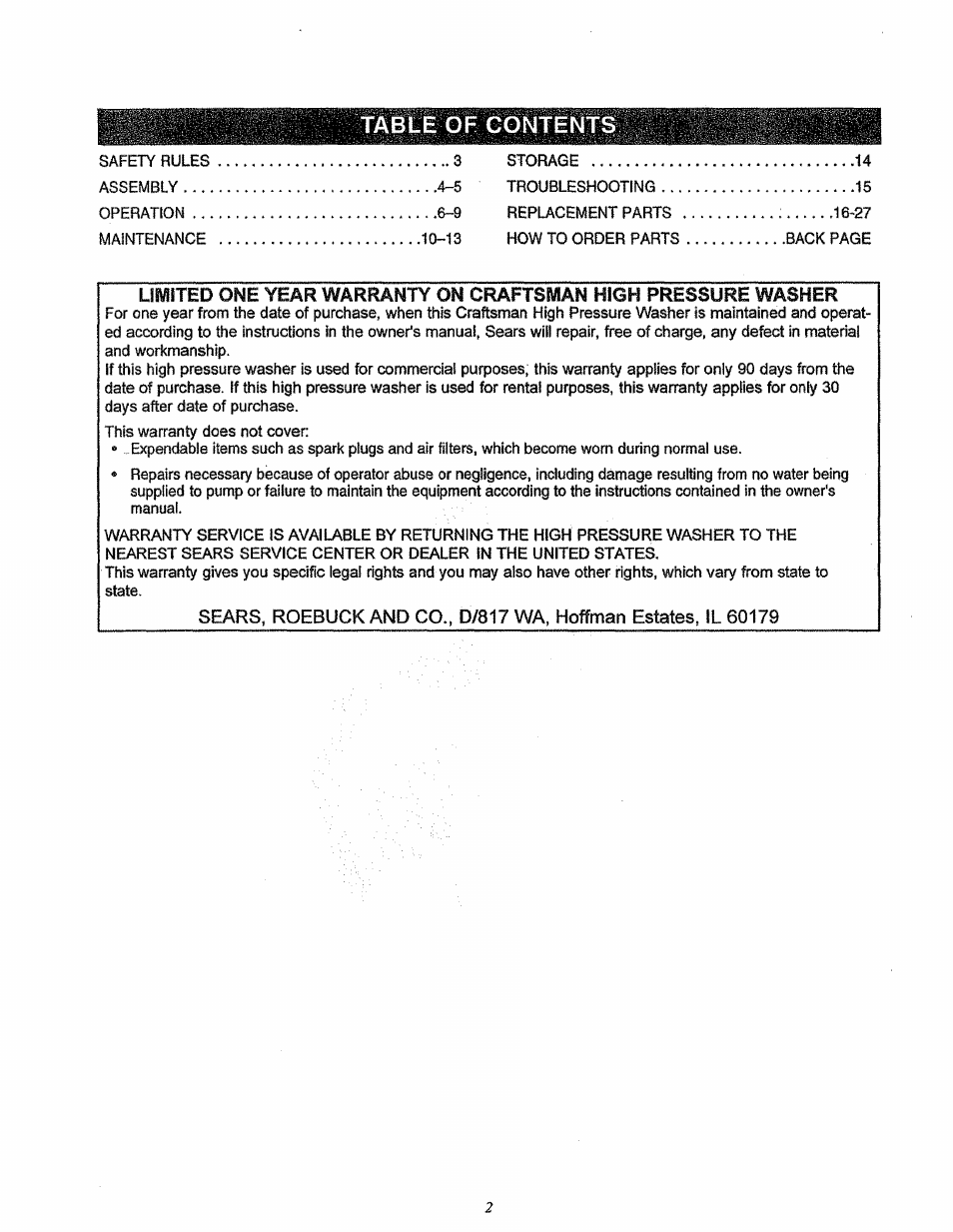 Craftsman 580.762200 User Manual | Page 2 / 28