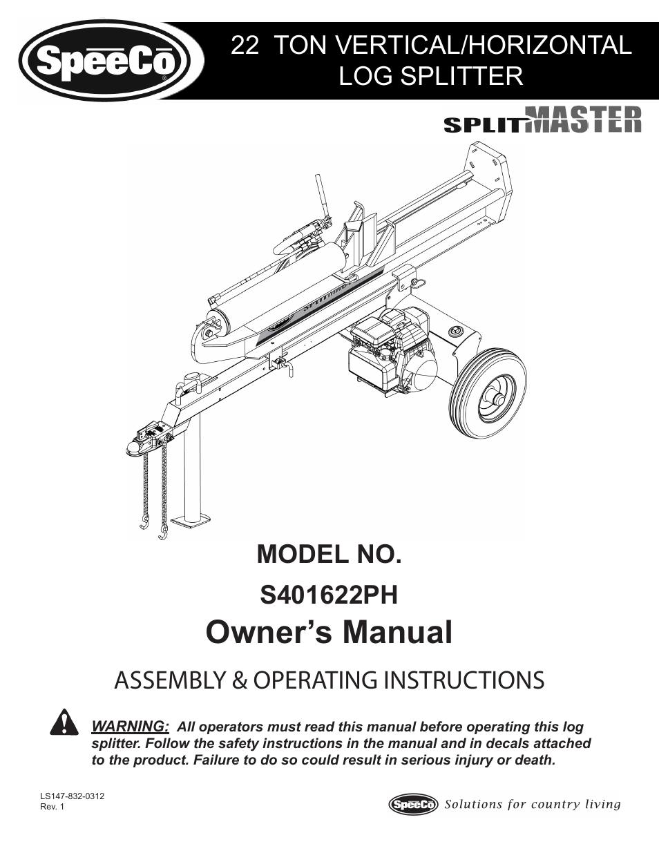 Speeco S401622PH User Manual | 17 pages