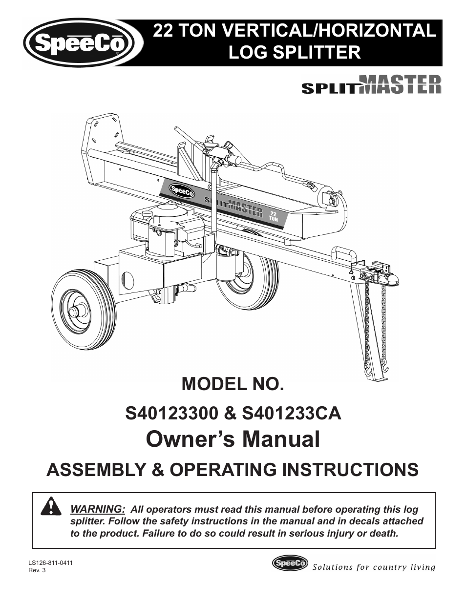 Speeco S401233CA User Manual | 16 pages