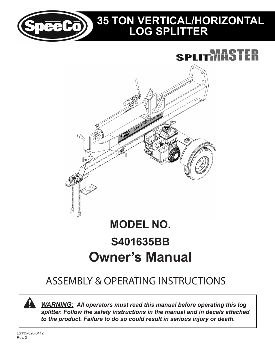 Speeco S401635BB User Manual | 19 pages