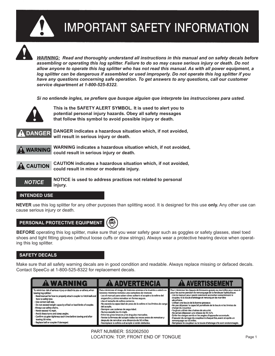Speeco S401635BB User Manual | Page 3 / 19
