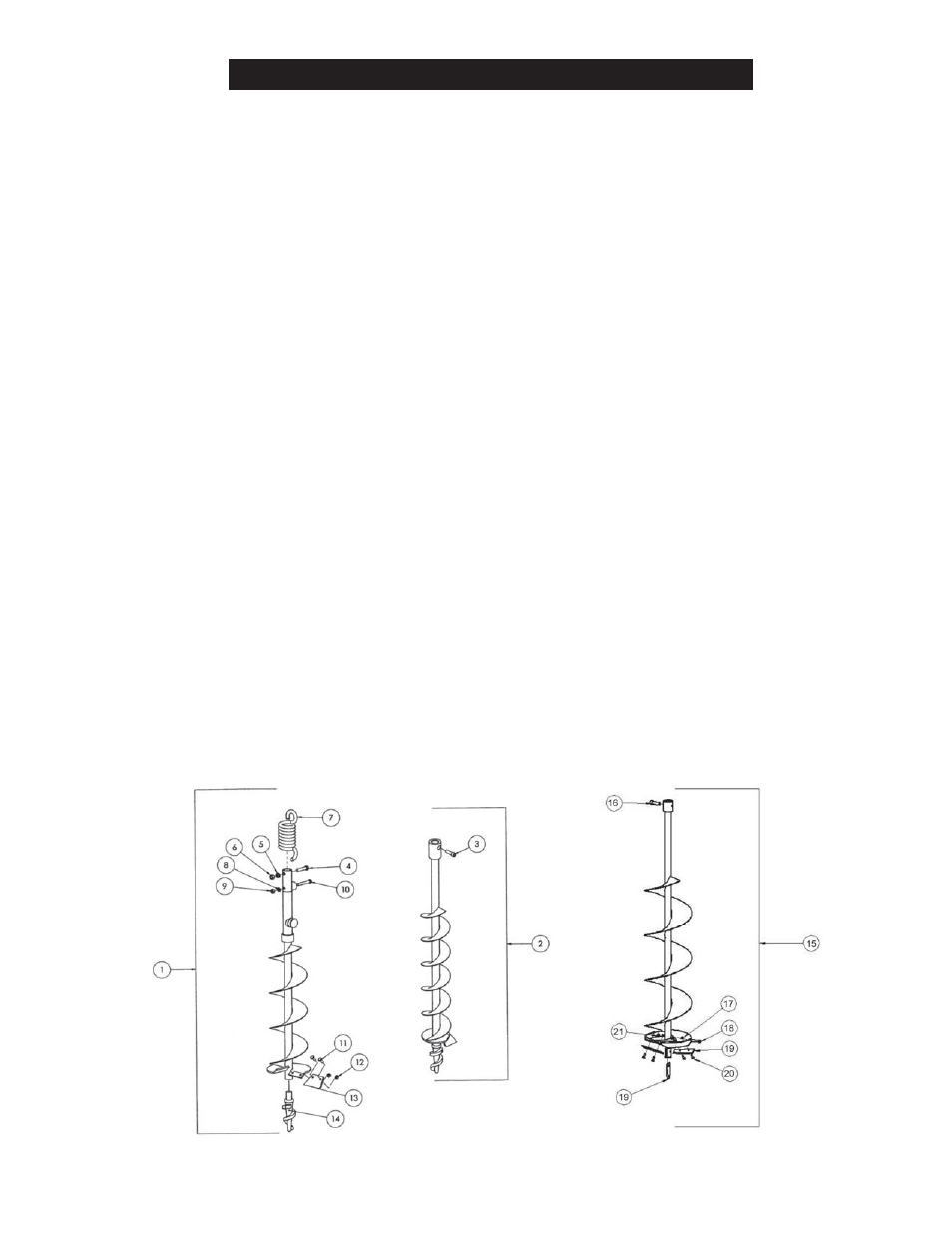 Augers & replacement parts | Speeco PD241001C User Manual | Page 8 / 10