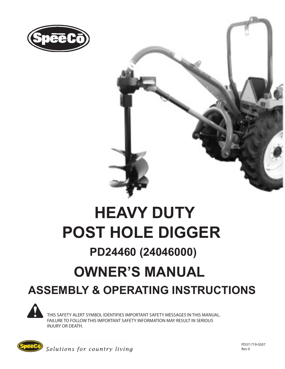 Speeco PD24460 V2012 User Manual | 15 pages