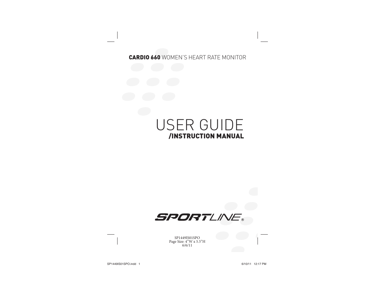 Sportline 660 CARDIO (Womens) User Manual | 15 pages