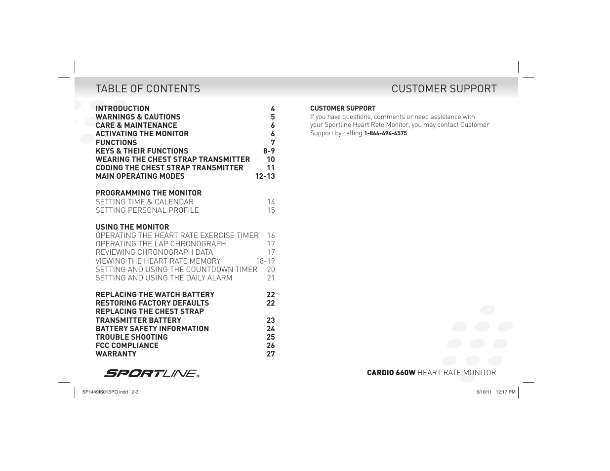 Sportline 660 CARDIO (Womens) User Manual | Page 2 / 15