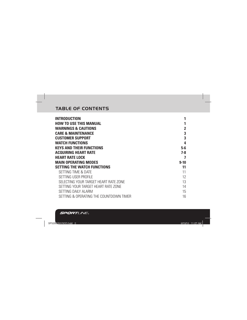 Sportline 1010 DUO (Womens) User Manual | Page 2 / 32