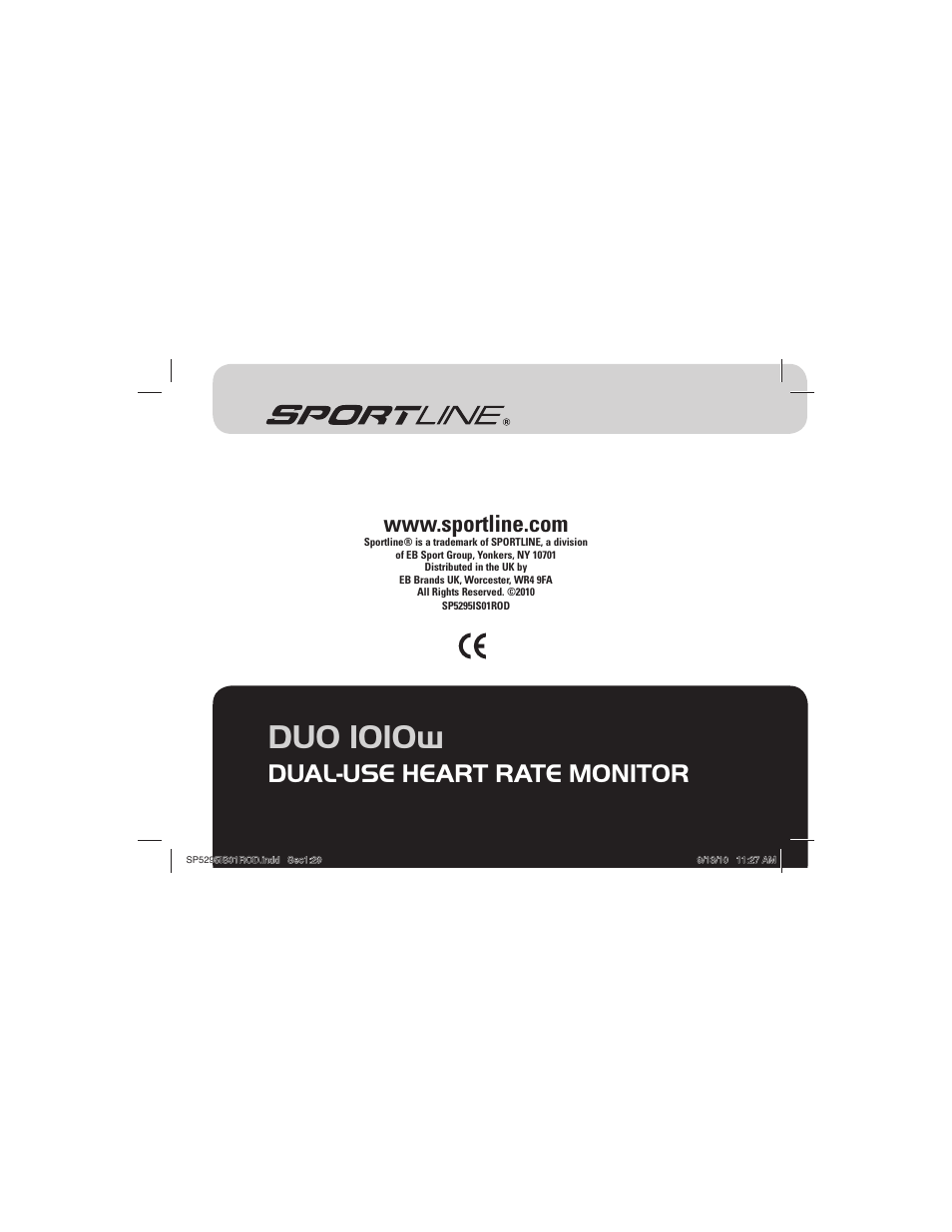 Duo 1010w, Dual-use heart rate monitor | Sportline 1010 DUO (Womens) User Manual | Page 32 / 32