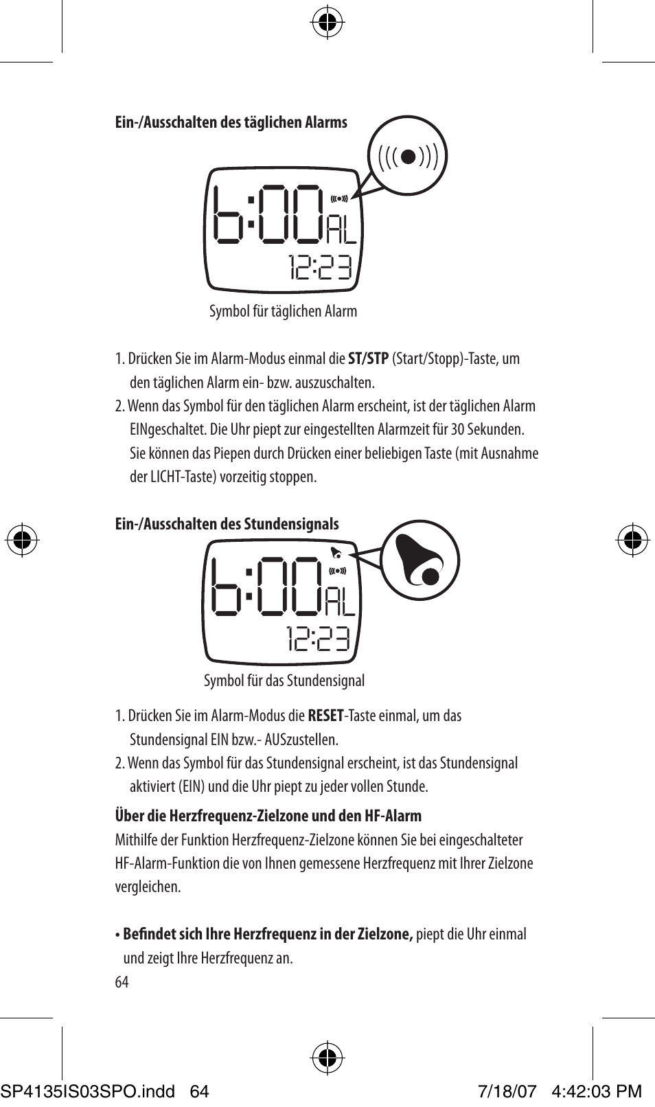 Sportline 925 Solo (Mens) User Manual | Page 64 / 72