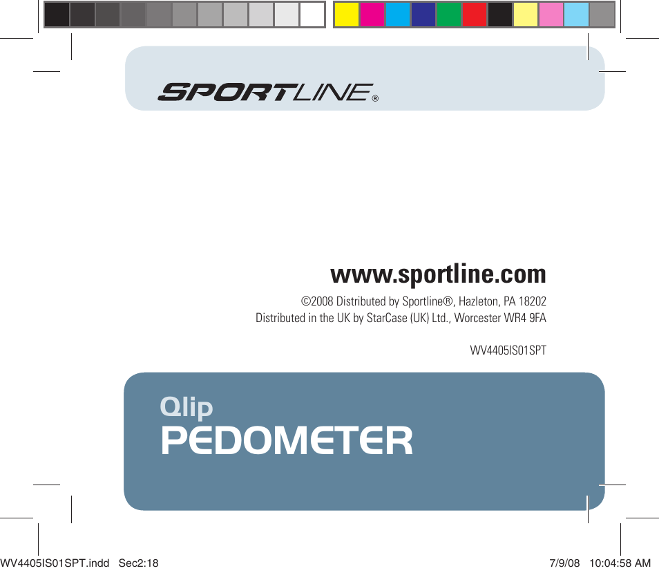 Pedometer, Qlip | Sportline 310 Qlip User Manual | Page 20 / 20