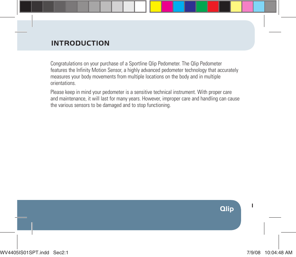 Qlip introduction | Sportline 310 Qlip User Manual | Page 3 / 20