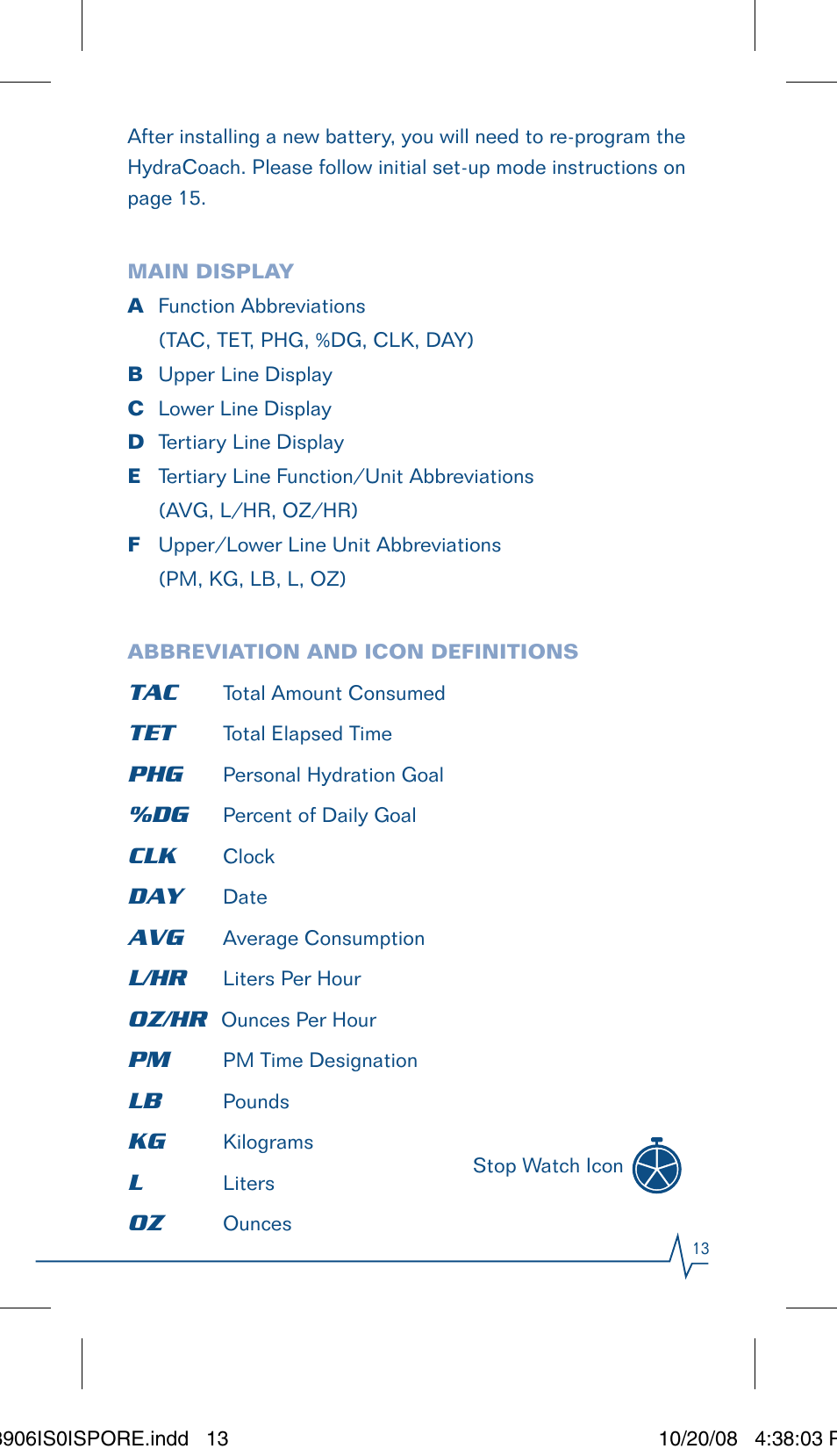 Sportline Hydracoach User Manual | Page 13 / 28