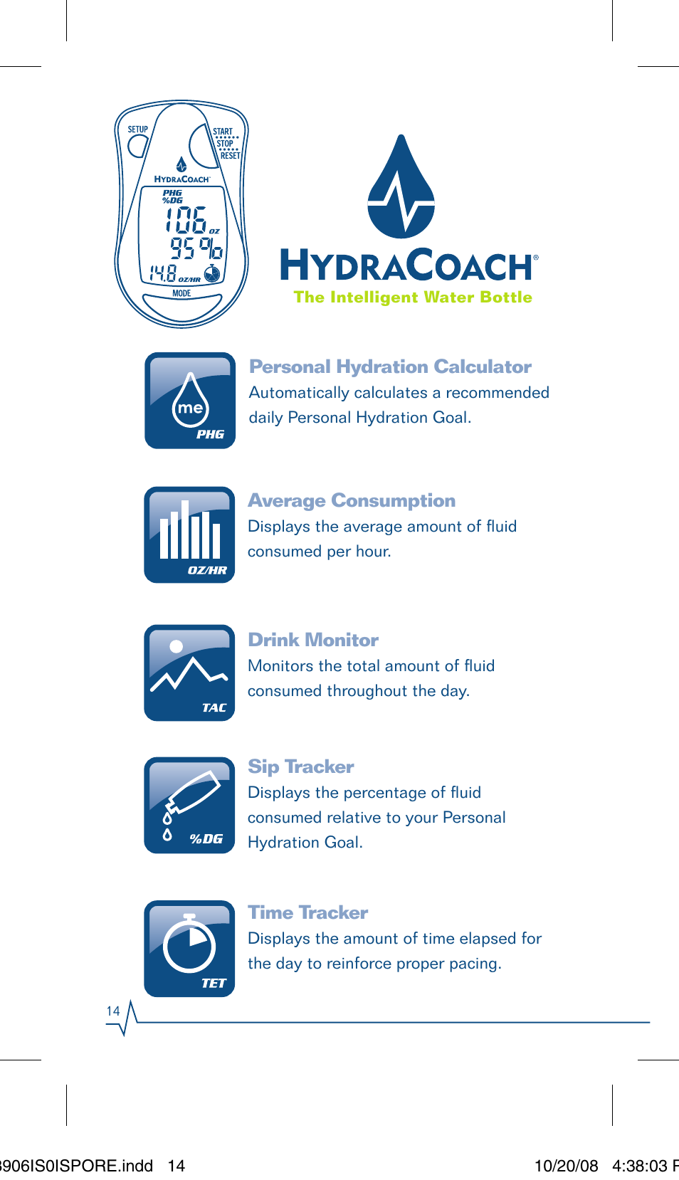 Sportline Hydracoach User Manual | Page 14 / 28