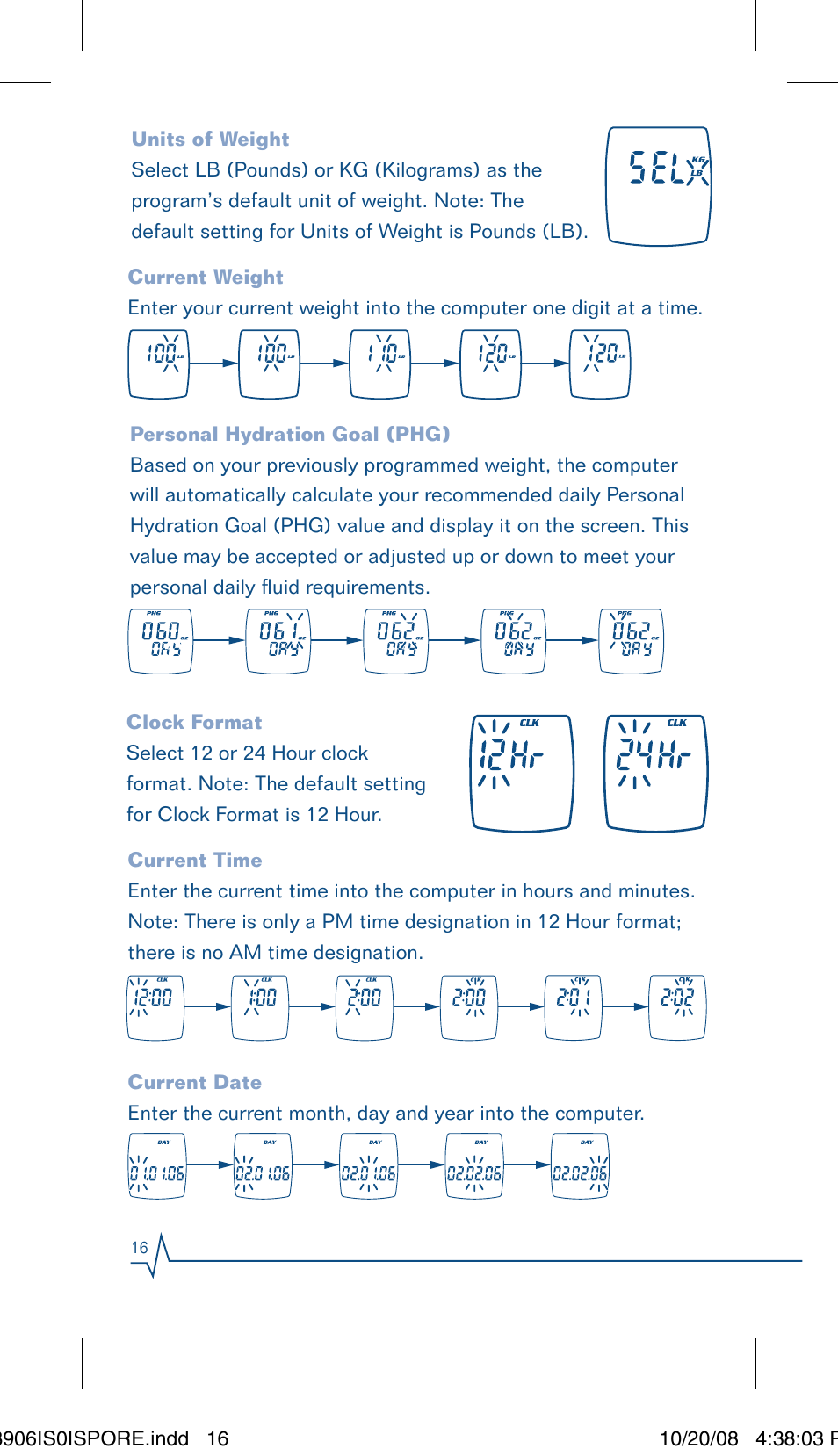 Sportline Hydracoach User Manual | Page 16 / 28