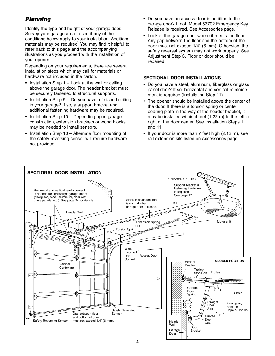 Planning | Craftsman 139.5399 User Manual | Page 4 / 76