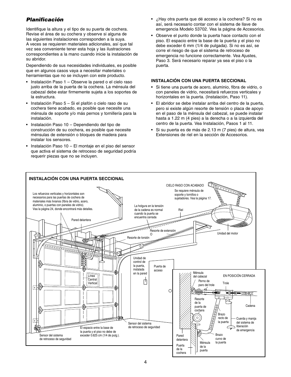 Planificación | Craftsman 139.5399 User Manual | Page 42 / 76