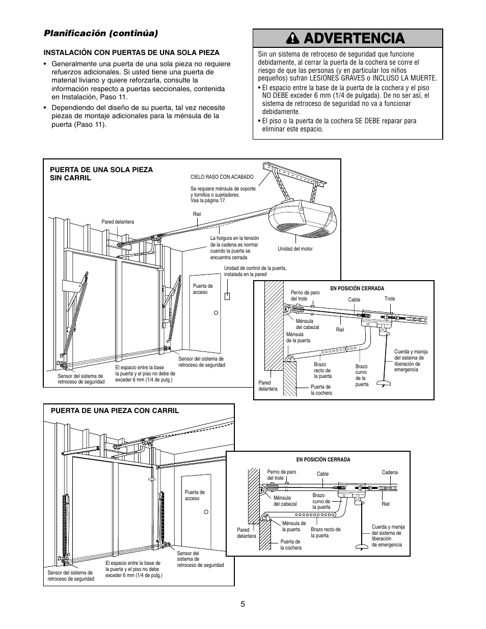 Planificación (continúa) | Craftsman 139.5399 User Manual | Page 43 / 76