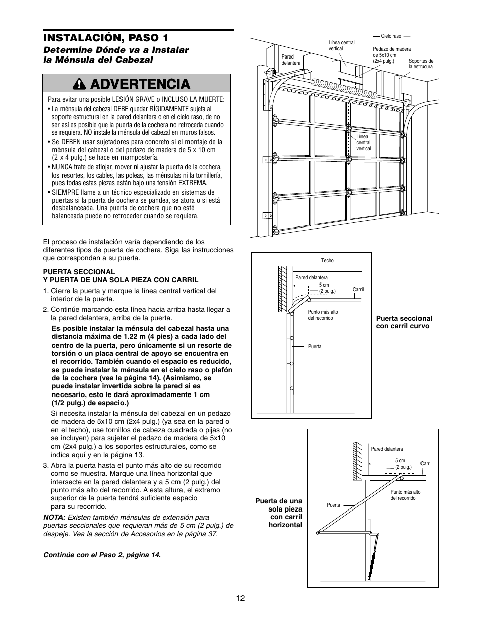 Instalación, paso 1 | Craftsman 139.5399 User Manual | Page 50 / 76