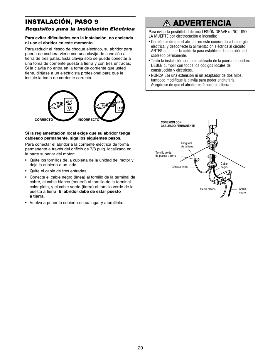 Instalación, paso 9 | Craftsman 139.5399 User Manual | Page 58 / 76