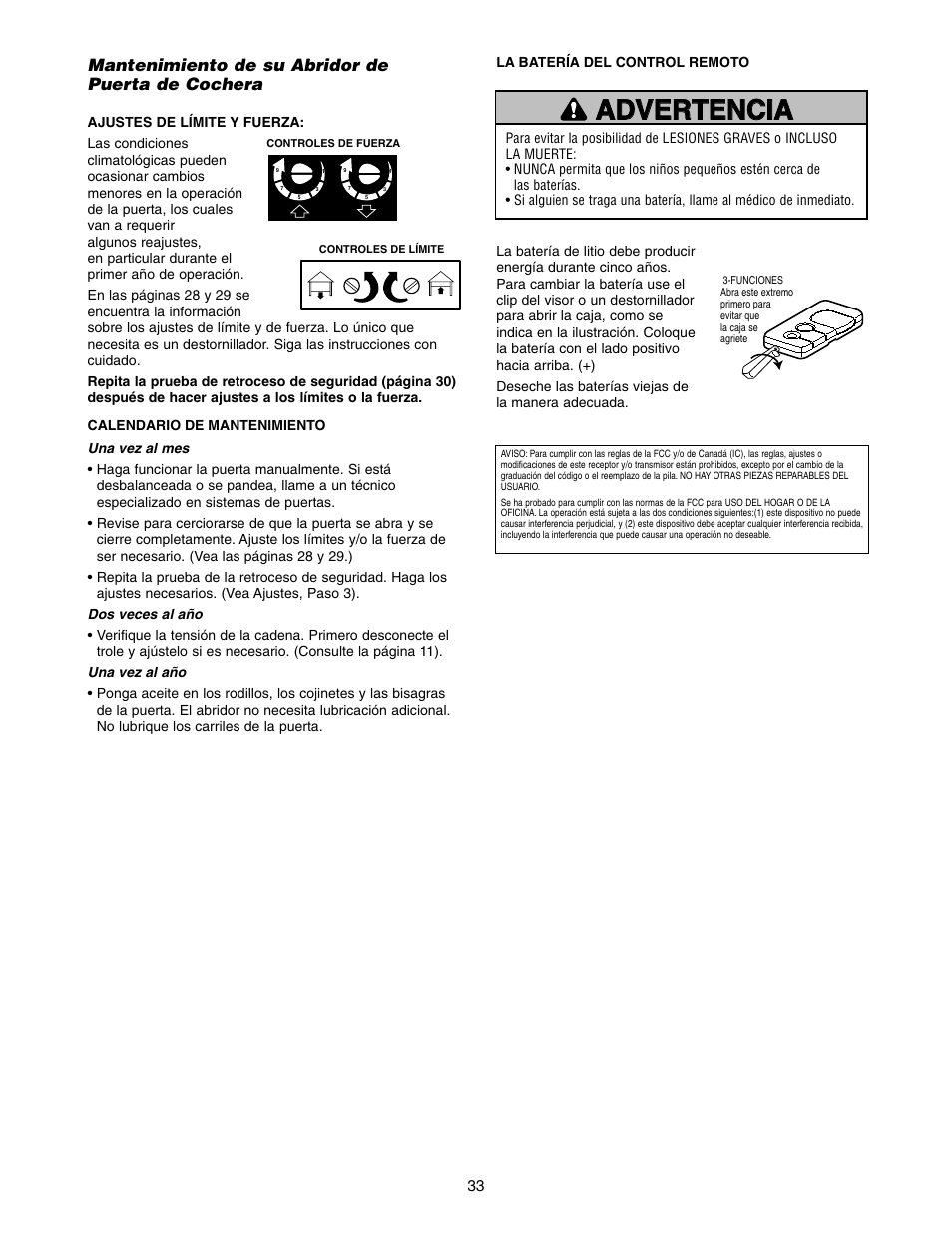 Mantenimiento de su abridor de puerta de cochera | Craftsman 139.5399 User Manual | Page 71 / 76