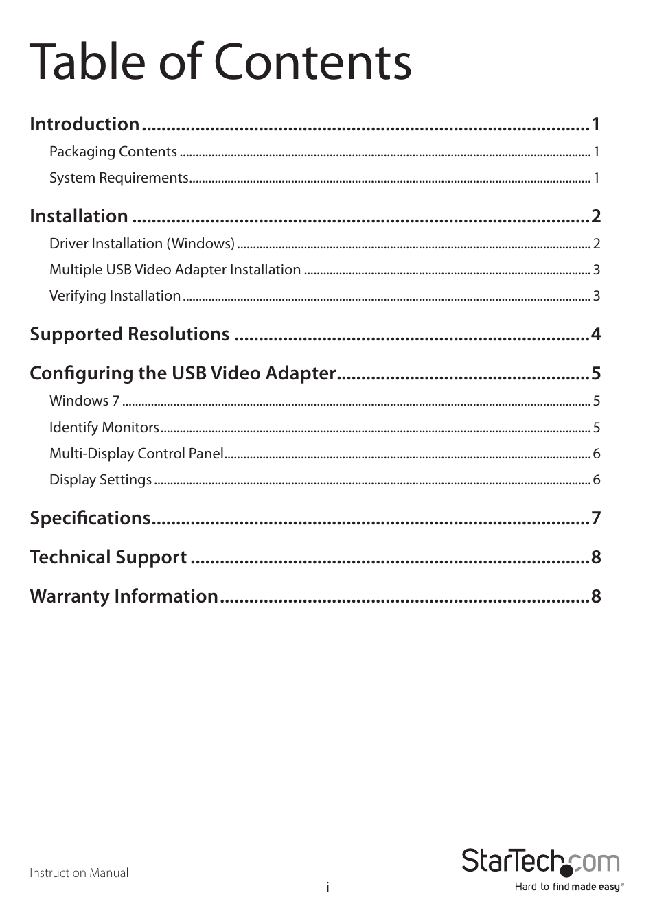 StarTech.com USB32VGAE User Manual | Page 3 / 12