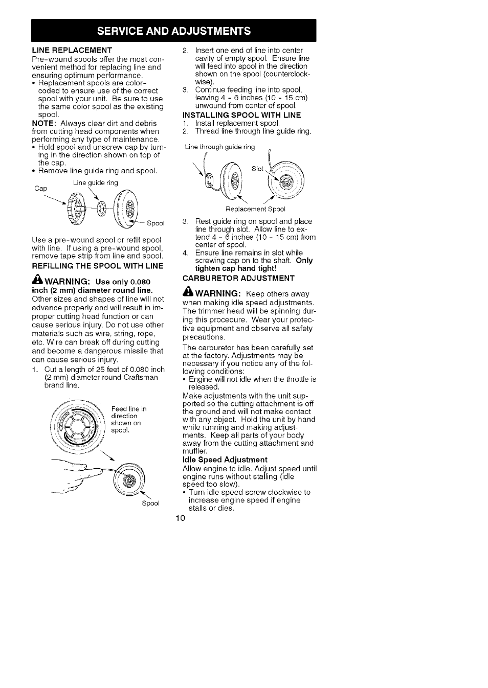 Craftsman 358.795543 User Manual | Page 10 / 13