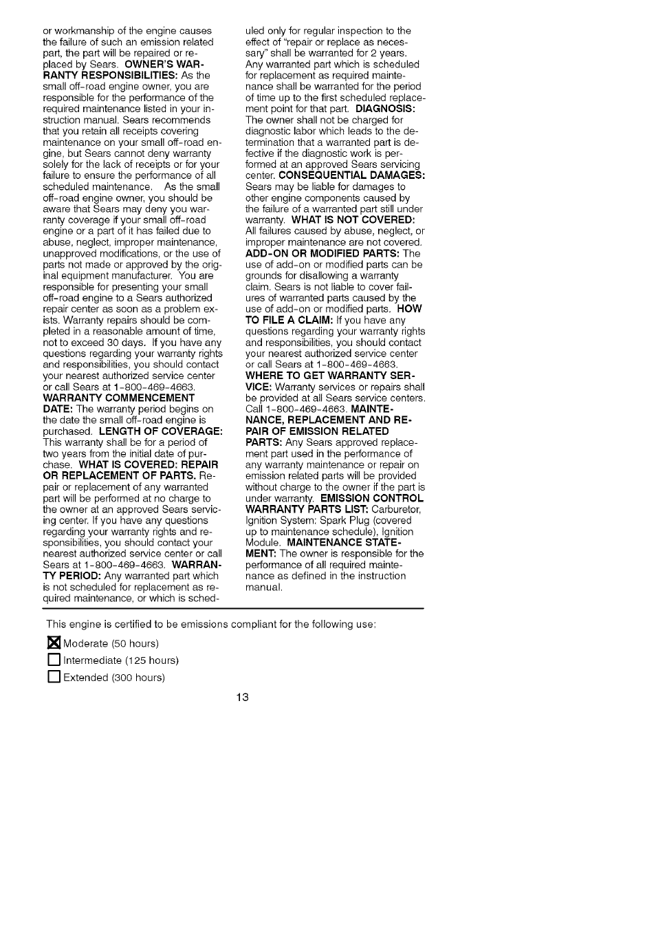 Craftsman 358.795543 User Manual | Page 13 / 13