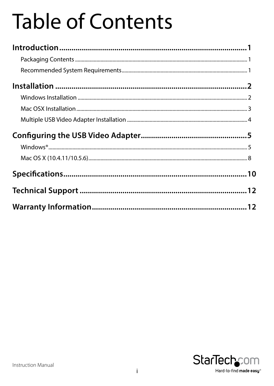 StarTech.com USB32HDDVII User Manual | Page 3 / 16