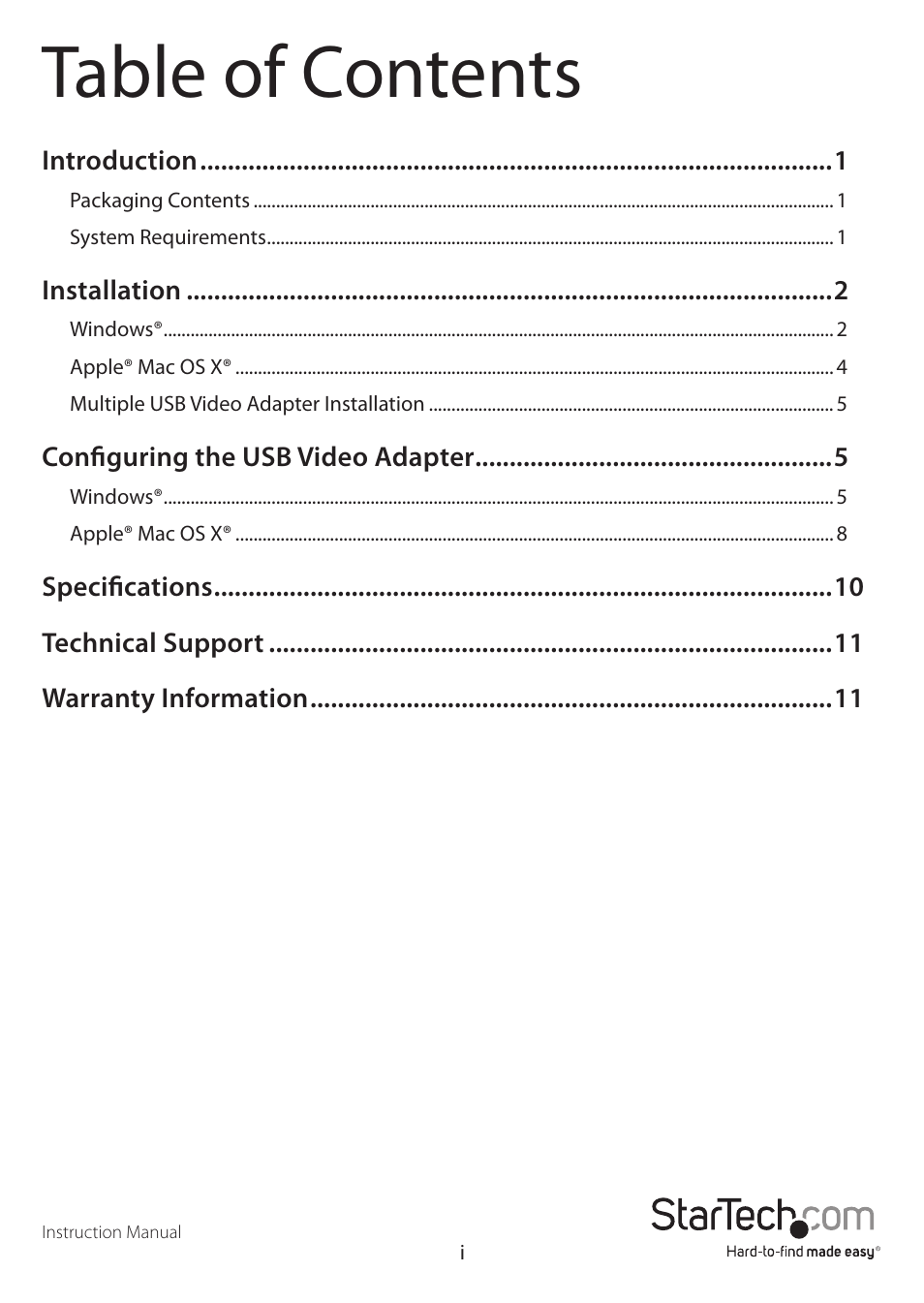 StarTech.com USB2DVIPRO2 User Manual | Page 3 / 15
