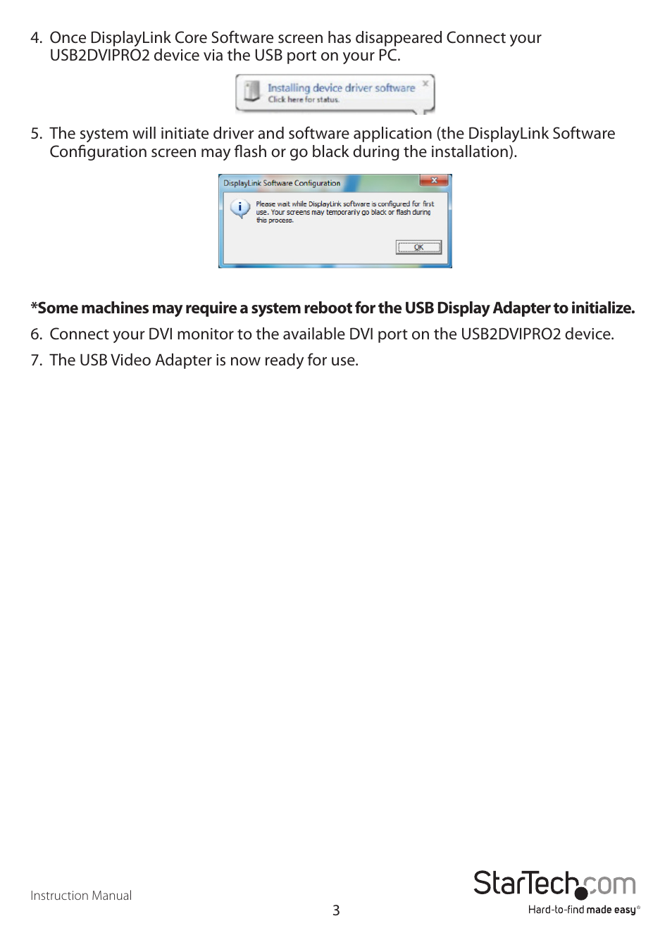 StarTech.com USB2DVIPRO2 User Manual | Page 6 / 15