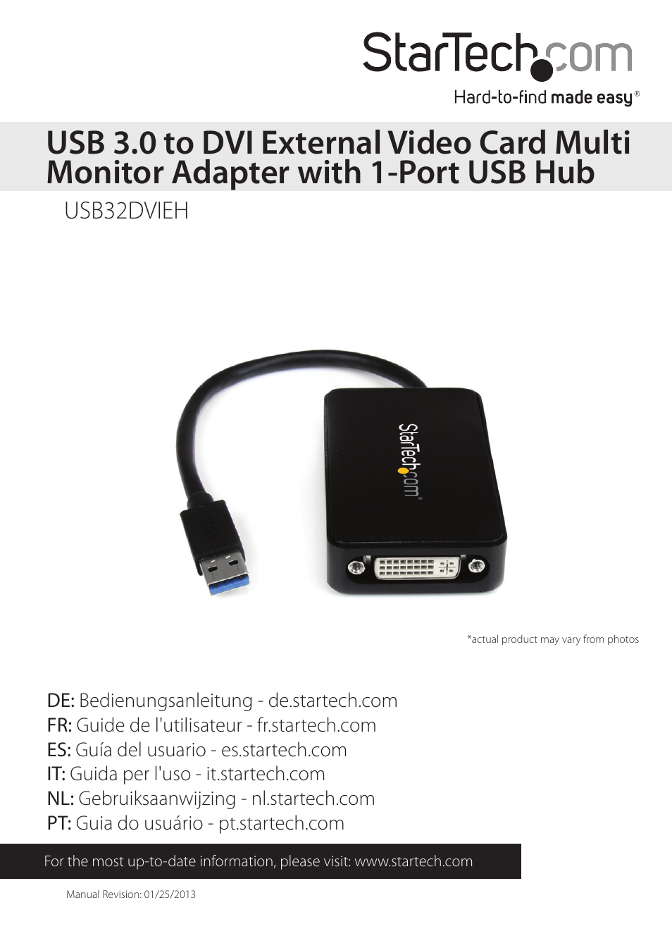 StarTech.com USB32DVIEH User Manual | 13 pages