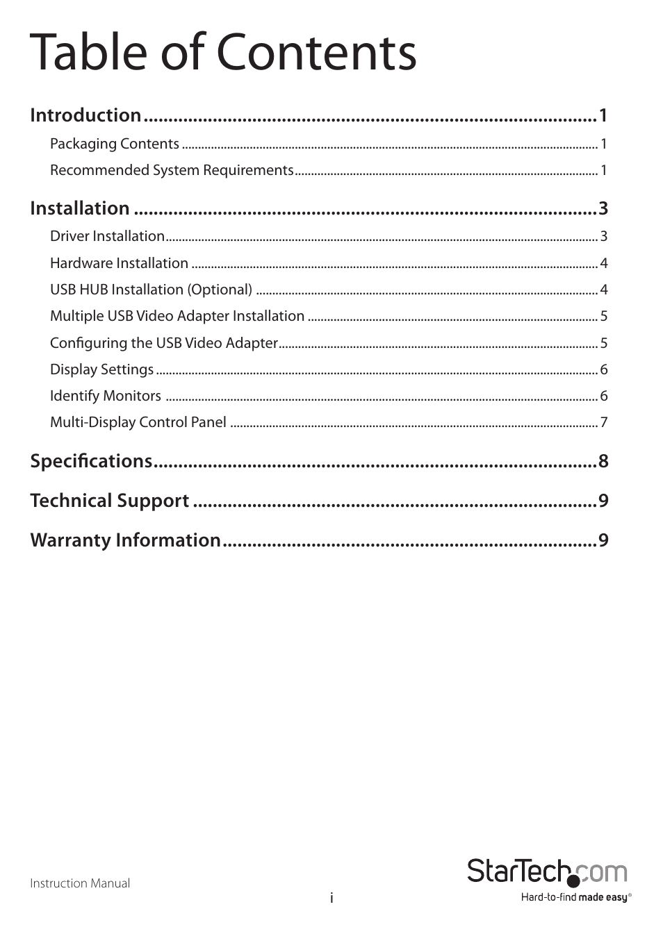 StarTech.com USB32DVIEH User Manual | Page 3 / 13